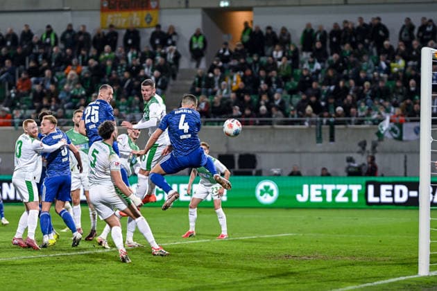 28 02 2026, Soccer, 2 Bundesliga, Season 2025 2026, Matchday 24, SpVgg Greuther Fürth FC Schalke 04, Goal chance Hasan Kurucay FC Schalke 04 xRHR PHOTO YYx Copyright: KROEGER RHR-FOTOx RHR-FOTO YY