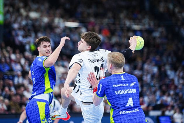 Throw Goal Rasmus Ankermann THW Kiel, 22 GER, THW Kiel vs VfL Gummersbach, Handball, 1 Bundesliga, Matchday 23, Season 2025 2026, 28 02 2026 GER, THW Kiel vs VfL Gummersbach, Handball, 1 Bundesliga, Matchday 23, Season 2025 2026, 28 02 2026 Kiel Copyright: xEibner-Pressefoto MarcelxvonxFehrnx EP_MFN