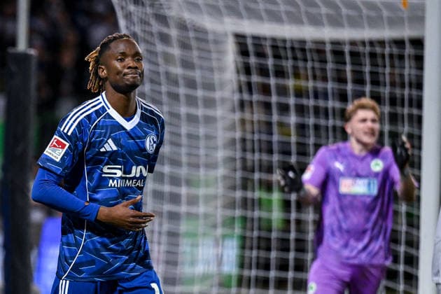 28 02 2026, Football, 2 Bundesliga, Season 2025 2026, Matchday 24, SpVgg Greuther Fürth FC Schalke 04, Moussa Ndiaye FC Schalke 04 xRHR PHOTO YYx Copyright: KROEGER RHR-FOTOx RHR-FOTO YY