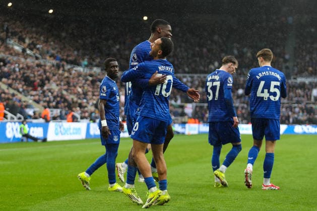 Newcastle United v Everton, Premier League Thierno Barry Of Everton celebrates his sides 3rd goal during the Newcastle United v Everton Premier League match at St. James Park, Newcastle Upon Tyne, England on 28 February 2026 Credit: Lee Keuneke Every Second Media Editorial use only. All images are copyright Every Second Media Limited. No images may be reproduced without prior permission. All rights reserved. Premier League and Football League images are subject to licensing agreements with Football DataCo Limited. see https: www.football-dataco.com Copyright: xIMAGO EveryxSecondxMediax ESM-1827-0233 LeexKeunekex xEveryxSecondxMediax