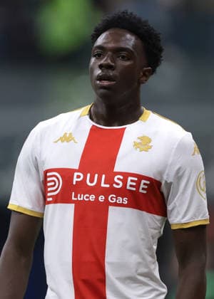 Milan, Italy, 28th February 2026. Caleb Ekuban of Genoa CFC. looks on during the Internazionale vs Genoa Serie A match at Giuseppe Meazza, Milan. Picture credit should read: Jonathan Moscrop Sportimage EDITORIAL USE ONLY. No use with unauthorised audio, video, data, fixture lists, club league logos or live services. Online in-match use limited to 120 images, no video emulation. No use in betting, games or single club league player publications. SPI_057_INTER_GENOA_ SPI-4553-0057