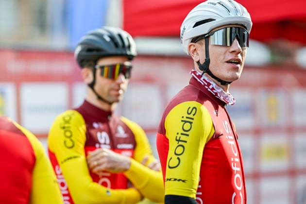 Kuurne Brussel Kuurne 2026 Cycling Race KUURNE, BELGIUM - MARCH 01 : Page Hugo (FRA) of Cofidis before the start of the race during the 78th edition of Kuurne Brussel Kuurne an UCI ProSeries 1.Pro one day cycling road race for Men Elite of 194 km with start in Kortrijk and finish in Kuurne on March 1, 2026 in Kuurne, Belgium, 01 03 2026 ( Motordriver Kenny Verfaillie - Kuurne Belgium  Copyright: xNicoxVereeckenx