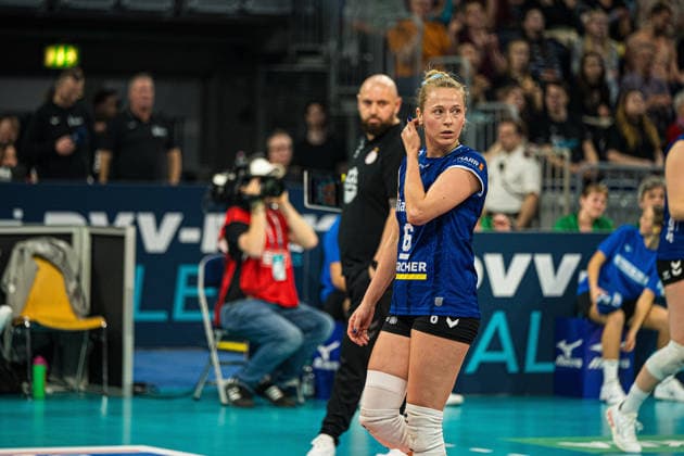 Volleyball I Women I Season 2025 2026 I Zoi DVV Cup Final I VfB Suhl LOTTO Thüringen Allianz MTV Stuttgart I 28 02 2026 Copyright: xLobeca Björn-OlexKehmx