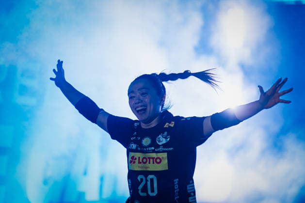 DVV Pokal VfB Suhl Lotto Thüringen Allianz MTV Stuttgart 28 02 2026 Xiang Chen Lai VfB Suhl LOTTO Thüringen, 20 runs a volleyball, Zoi DVV Pokal Final VfB Suhl LOTTO Thüringen vs Allianz MTV Stuttgart on 28 02 2026 at the SAP Arena, Mannheim Copyright: xBEAUTIFULxSPORTS Tonhäuserx