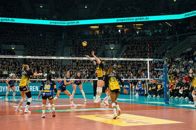Volleyball I Women I Season 2025 2026 I Zoi DVV Cup Final I VfB Suhl LOTTO Thüringen Allianz MTV Stuttgart I 28 02 2026 Set Lara Nagels VfB Suhl LOTTO Thüringen, 3 Copyright: xLobeca Björn-OlexKehmx