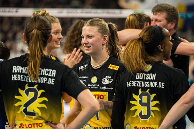 Volleyball I Women I Season 2025 2026 I Zoi DVV Cup Final I VfB Suhl LOTTO Thüringen Allianz MTV Stuttgart I 28 02 2026 Single photo, cropped, single image, cut out, isolated motif, sports shot, close-up, cropped, cropped shot, shot, single Svea Naujack VfB Suhl LOTTO Thüringen, 1 Copyright: xLobeca Björn-OlexKehmx