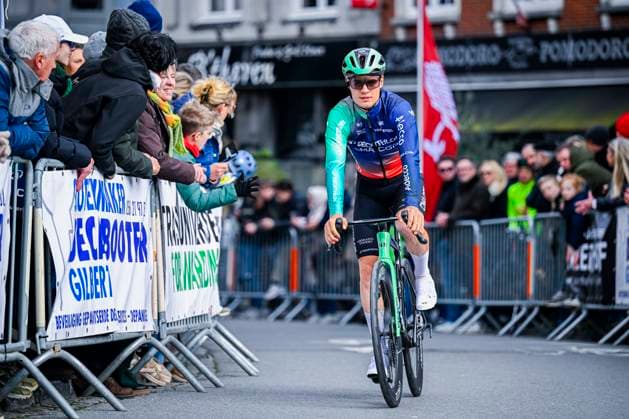 Kuurne Brussel Kuurne 2026 Cycling Race KUURNE, BELGIUM - MARCH 01 : Andresen Tobias lund (DEN) of Decathlon CMA CGM Team before the start of the race during the 78th edition of Kuurne Brussel Kuurne an UCI ProSeries 1.Pro one day cycling road race for Men Elite of 194km with start in Kortrijk and finish in Kuurne on March 1, 2026 in Kuurne, Belgium, 01 03 2026 ( Motordriver Kenny Verfaillie - Kuurne Belgium  Copyright: xTomasxSiskx