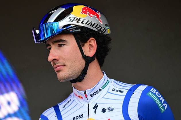 Netherlands Mick Van Dijke of Red Bull-BORA-hansgrohe pictured during the team presentation at the start of the 78th edition of the men elite race of the Kuurne-Brussels-Kuurne one day cycling race, 195 km from Kuurne to Kuurne via Brussels, Sunday 01 March 2026. DIRKxWAEM  x166068053x
