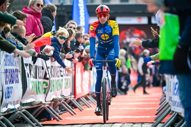 Kuurne Brussel Kuurne 2026 Cycling Race KUURNE, BELGIUM - MARCH 01 : Alvarez Hector (ESP) of Lidl - Trek before the start of the race during the 78th edition of Kuurne Brussel Kuurne an UCI ProSeries 1.Pro one day cycling road race for Men Elite of 194km with start in Kortrijk and finish in Kuurne on March 1, 2026 in Kuurne, Belgium, 01 03 2026 ( Motordriver Kenny Verfaillie - Kuurne Belgium  Copyright: xTomasxSiskx