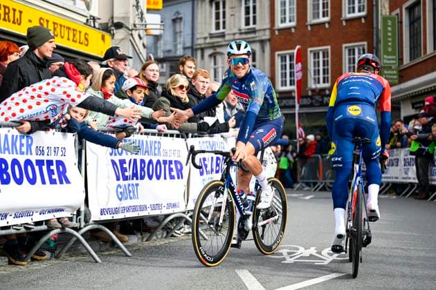 Kuurne Brussel Kuurne 2026 Cycling Race KUURNE, BELGIUM - MARCH 01 : Van Lerberghe Bert (BEL) of Soudal Quick-Step before the start of the race during the 78th edition of Kuurne Brussel Kuurne an UCI ProSeries 1.Pro one day cycling road race for Men Elite of 194km with start in Kortrijk and finish in Kuurne on March 1, 2026 in Kuurne, Belgium, 01 03 2026 ( Motordriver Kenny Verfaillie - Kuurne Belgium  Copyright: xTomasxSiskx