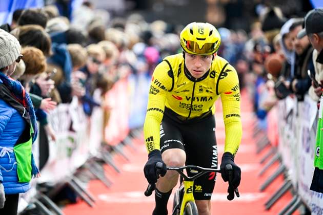 Kuurne Brussel Kuurne 2026 Cycling Race KUURNE, BELGIUM - MARCH 01 : Brennan Matthew (GBR) of Team Visma Lease a Bike before the start of the race during the 78th edition of Kuurne Brussel Kuurne an UCI ProSeries 1.Pro one day cycling road race for Men Elite of 194km with start in Kortrijk and finish in Kuurne on March 1, 2026 in Kuurne, Belgium, 01 03 2026 ( Motordriver Kenny Verfaillie - Kuurne Belgium  Copyright: xTomasxSiskx