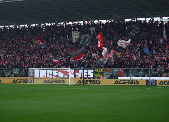 Cremonese Curva Cremonese during the Serie A soccer match between Cremonese and Milan at the Giovanni Zini in Cremona, north west Italy - Domenica , 1 Marzo 2026. - Soccer .  Copyright: xAlbertoxMariani LaPressex