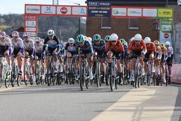 Fenix - Ekoï Omloop van het Hageland AARSCHOT TIELT - WINGE, Belgium 01 03 2026 Illustration picture of the peloton Pictured during the Fenix - Ekoï Omloop van het Hageland on 01 March 2026 ( Picture by Gianni Barbieux Photo News ). Gent Belgium  Copyright: xGiannixBarbieuxx
