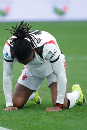 1st March 2026; Stadio Giovanni Zini, Cremona, Lombardy, Italy, Serie A Football, Cremonese versus AC Milan; Rafael Le& xe3;o of AC Milan shows his disappointment  EmanuelexPennacchio Content restricted for UK based newspaper