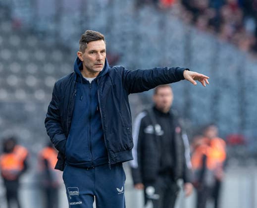 Soccer, Men, Season 2025 2026, 2 Bundesliga 24 Matchday , Hertha BSC 1 FC Nürnberg, Coach Stefan Leitl Hertha BSC , 01 03 2026, Copyright: xSebastianxRäppold MatthiasxKochx