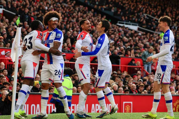 Manchester United, ManU v Crystal Palace, Premier League Maxence Lacroix (5) of Crystal Palace celebrates scoring to make it 0-1 during the Premier League match between Manchester United and Crystal Palace at Old Trafford, Manchester, UK on 1 March 2026. Manchester Old Trafford Greater Manchester UK Editorial use only DataCo restrictions apply See www.football-dataco.com , Copyright: xConorxMolloyx PSI-23823-0037