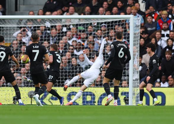 1st March 2026; Craven Cottage, Fulham, London, England; Premier League Football, Fulham versus Tottenham Hotspur; Harry Wilson of Fulham scoring his sides 1st goal in the 7th minute to make it 1-0  JPxFletcher Content restricted for UK based newspaper