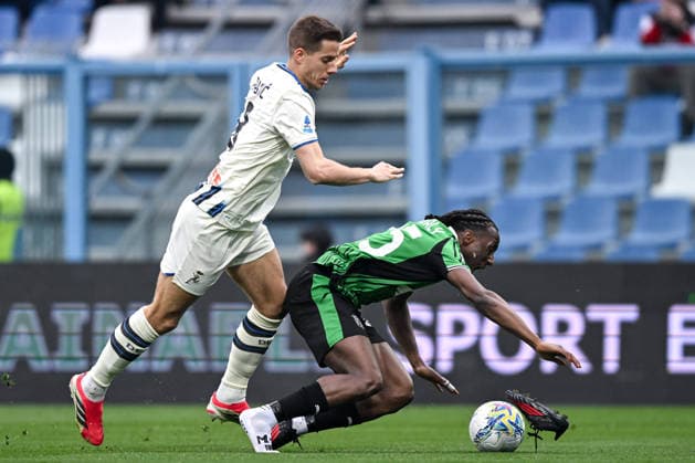 Db Reggio Emilia 01 03 2026 - campionato di calcio Serie A Sassuolo-Atalanta foto Daniele Buffa Image nella foto: Mario Pasalic-Woyo Coulibaly 