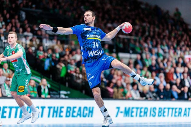 Kai Haefner TVB Stuttgart, 34 on seven-meter 7 meter throw GER, GWD Minden vs TVB Stuttgart, Handball, 1 Bundesliga, 23 Matchday, Season 2025 2026, 01 03 2026 GER, GWD Minden vs TVB Stuttgart, Handball, 1 Bundesliga, 23 Matchday, Season 2025 2026, 01 03 2026 Minden Copyright: xEibner-Pressefoto JanxRollingerx EP_JSK
