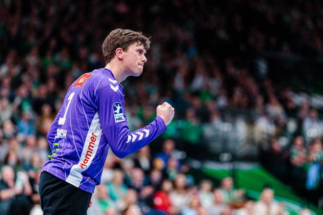 Malte Semisch GWD Minden, 01 jubelt freut sich GER, GWD Minden vs TVB Stuttgart, Handball, 1 Bundesliga, Matchday 23, Season 2025 2026, 01 03 2026 GER, GWD Minden vs TVB Stuttgart, Handball, 1 Bundesliga, Matchday 23, Season 2025 2026, 01 03 2026 Minden Copyright: xEibner-Pressefoto JanxRollingerx EP_JSK