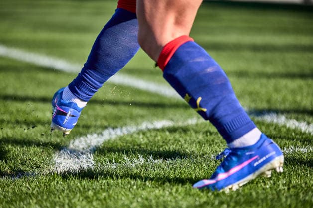 01 03 2026, GER, womens soccer, test match, 2025 2026, RB Leipzig FC Ingolstadt Detail, after corner kick, Mercurial, shoe Leipzig training center of the Red Bull Saxony Germany