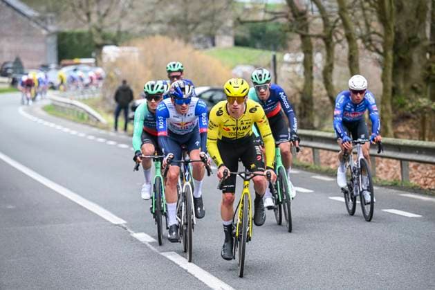 Kuurne Brussel Kuurne 2026 Cycling Race KUURNE, BELGIUM - MARCH 01 : Brennan Matthew (GBR) of Team Visma Lease a Bike in action during the 78th edition of Kuurne Brussel Kuurne an UCI ProSeries 1.Pro one day cycling road race for Men Elite of 194km with start in Kortrijk and finish in Kuurne on March 1, 2026 in Kuurne, Belgium, 01 03 2026 ( Motordriver Kenny Verfaillie - Kuurne Belgium  Copyright: xTomasxSiskx