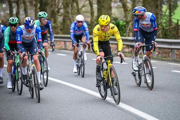 Kuurne Brussel Kuurne 2026 Cycling Race KUURNE, BELGIUM - MARCH 01 : Brennan Matthew (GBR) of Team Visma Lease a Bike in action during the 78th edition of Kuurne Brussel Kuurne an UCI ProSeries 1.Pro one day cycling road race for Men Elite of 194km with start in Kortrijk and finish in Kuurne on March 1, 2026 in Kuurne, Belgium, 01 03 2026 ( Motordriver Kenny Verfaillie - Kuurne Belgium  Copyright: xTomasxSiskx
