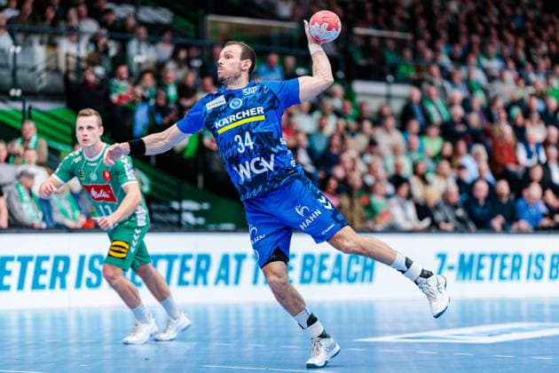 Kai Haefner TVB Stuttgart, 34 on seven-meter 7-meter throw GER, GWD Minden vs TVB Stuttgart, Handball, 1 Bundesliga, 23 Matchday, Season 2025 2026, 01 03 2026 GER, GWD Minden vs TVB Stuttgart, Handball, 1 Bundesliga, 23 Matchday, Season 2025 2026, 01 03 2026 Minden Copyright: xEibner-Pressefoto JanxRollingerx EP_JSK