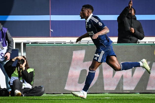 March 1, 2026, Paris, France, France: Marshall MUNETSI of Paris FC celebrates his goal during the Ligue 1 match between Paris FC and OGC Nice at Jean-Bouin Stadium on March 01, 2026 in Paris, France. Paris FC V OGC Nice - Ligue 1  - ZUMAm308 20260301_zsp_m308_008 Copyright: xMatthieuxMirvillex