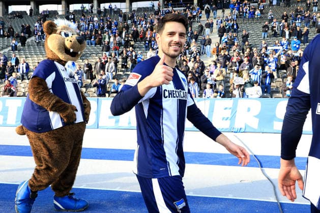 DEU, DFL, 2 FBL, Hertha BSC vs 1 FC Nuernberg, 01 03 2026, Berliner Olympiastadion, Berlin, DEU, DFL, 2 FBL, Hertha BSC vs 1 FC Nuernberg, im Bild Josip Brekalo Hertha BSC Berlin 7 DFL regulations prohibit any use of Photographs as image sequences and or quasi video nordphotoxGmbHx xEngler nph00076