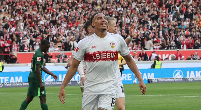 Stuttgart, Soccer Bundesliga, Matchday 20, VfB Stuttgart vs VfL Wolfsburg, Jamie Leweling VfB