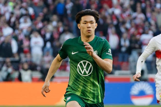 Kento Shiogai VfL Wolfsburg, 07 , Germany, Football, 1 Bundesliga, 24 Matchday, 2025 2026, VfB Stuttgart vs VfL Wolfsburg, 01 03 2026, Stuttgart MHP Arena Germany Copyright: xGrantxHubbsx