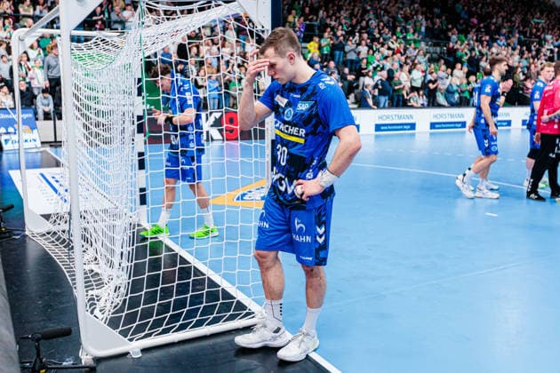 Marco Mengon TVB Stuttgart, 30 is disappointed sad after 32 32 draw GER, GWD Minden vs TVB Stuttgart, Handball, 1 Bundesliga, Matchday 23, Season 2025 2026, 01 03 2026 GER, GWD Minden vs TVB Stuttgart, Handball, 1 Bundesliga, Matchday 23, Season 2025 2026, 01 03 2026 Minden Copyright: xEibner-Pressefoto JanxRollingerx EP_JSK