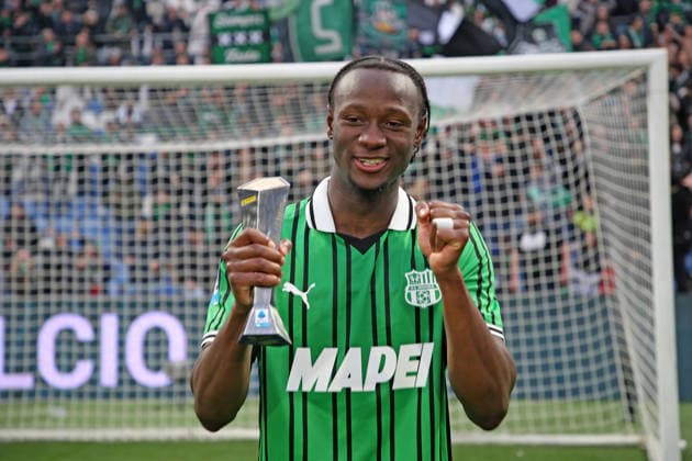 Sassuolo™s Ismael Kone Panini player of the match during the Serie A soccer match between Sassuolo and Atalanta at the Mapei Stadium Citta™ del Tricolore in Reggio Emilia - sunday , March 1, 2026. - Soccer .  Copyright: xGiannixSantandrea LaPressex