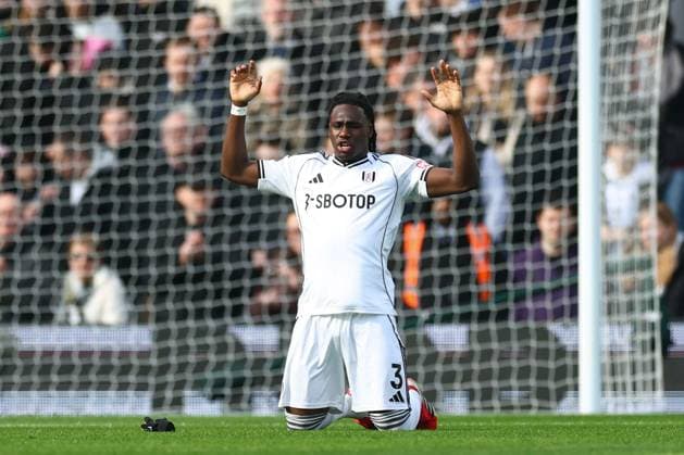 Calvin Bassey of Fulham pays ahead of kick off Fulham v Tottenham Hotspur, Premier League, Football, Craven Cottage, London, UK - 01 Mar 2026London Craven Cottage United Kingdom EDITORIAL USE ONLY No use with unauthorised audio, video, data, fixture lists, club league logos or live services. Online in-match use limited to 120 images, no video emulation. No use in betting, games or single club league player publications.  Copyright: xSimonxDael Shutterstockx 16708827bs