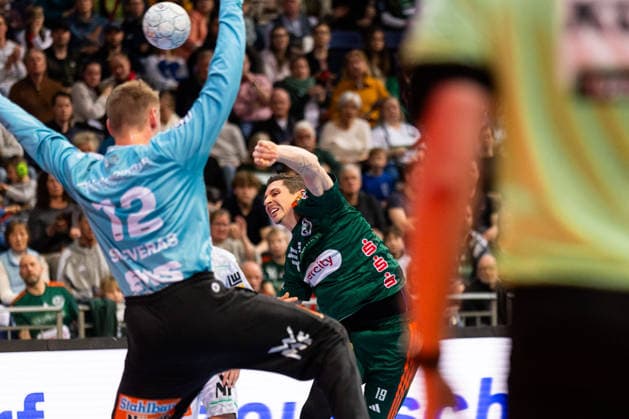 Marius STEINHAUSER TSV Hannover Burgdorf, 19 scores a goal, Action, Goal throw GER, TSV Hannover Burgdorf vs FRISCH AUF Goeppingen, Handball, Bundesliga, Matchday 23, Season 2025 2026, 01 03 2026, GER, TSV Hannover Burgdorf vs FRISCH AUF Goeppingen, Handball, Bundesliga, Matchday 23, Season 2025 2026, 01 03 2026, Hannover Copyright: xEibnerxPressefoto OliverxSchmidtx EP_OST