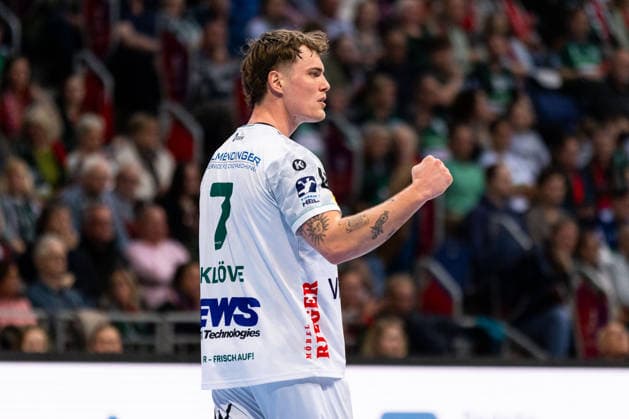 Victor KLOEVE FRISCH AUF Goeppingen, 07 jubilation, joy, passion, success, emotion, enthusiasm, positive emotions GER, TSV Hannover Burgdorf vs FRISCH AUF Goeppingen, Handball, Bundesliga, 23 Matchday, Season 2025 2026, 01 03 2026, GER, TSV Hannover Burgdorf vs FRISCH AUF Goeppingen, Handball, Bundesliga, 23 Matchday, Season 2025 2026, 01 03 2026, Hannover Copyright: xEibnerxPressefoto OliverxSchmidtx EP_OST