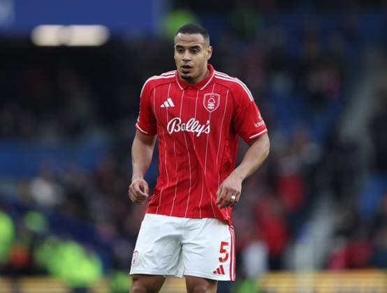 Premier League - Brighton & Hove Albion FC v Nottingham Forest FC LONDON, ENGLAND, MARCH 1: Murillo of Nottingham Forest during the match between Brighton and& Hove Albion FC and Nottingham Forest FC in the Premier League at the AMEX Community Stadium in Brighton, England, on March 1. (Photo by Daniel Weir) Brighton AMEX Community Stadium England Copyright: xDanielxWeir SportsxPressxPhotox SPPA_Brighton_Nottingham_Forest_010326_DW87