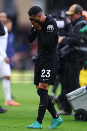 London, England, 1st March 2026. Pedro Porro of Tottenham Hotspur looks dejected during the Fulham vs Tottenham Hotspur Premier League match at Craven Cottage, London. Picture credit should read: Paul Terry Sportimage EDITORIAL USE ONLY. No use with unauthorised audio, video, data, fixture lists, club league logos or live services. Online in-match use limited to 120 images, no video emulation. No use in betting, games or single club league player publications. SPI_073_PT_Fulham_Tottenham SPI-4567-0073