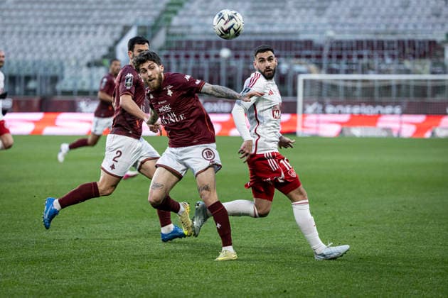 FOOTBALL : Metz vs Stade Brestois - ligue 1 - Metz - 01 03 26 Romain Del Castillo 10 et Giorgi Tsitaishvili 7  Copyright: xelyxandroxcegarrax