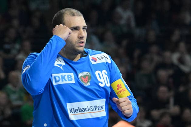 01 03 2026, xlakx, Handball Daikin HBL, Fuechse Berlin Rhein Neckar Löwen v l Dejan Milosavljev Fuechse Berlin Jubel Berlin Daniel Lakomski