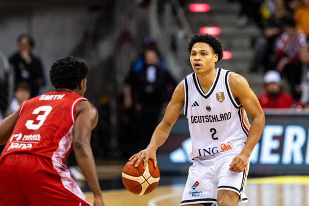 GER, FIBA Basketball World Cup 2027, European Qualifiers, Germany Croatia 01 03 2026, Telekom Dome, Bonn, GER, FIBA Basketball World Cup 2027, European Qualifiers, Germany Croatia Oscar da Silva Germany, No1 , Jaleen Smith Croatia, No3 Â Photo Alexander Trienitz Bonn Telekom Dome Nordrhein Westfalen Germany
