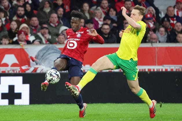 FOOTBALL : LOSC Lille vs FC Nantes - Ligue 1 J24 - 01 03 2026 FÃ lix CORREIA (LOSC Lille) lors du match LOSC Lille vs FC Nantes, Ligue 1 J24, Decathlon Arena stade Pierre Mauroy, le 1er mars 2026 - photo Laurent Sanson PsnewZ  Copyright: xLaurentxSANSONx xPsnewZx