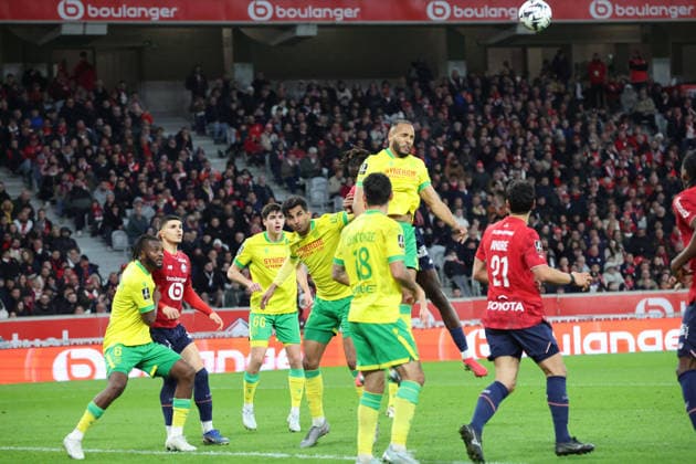 FOOTBALL : LOSC Lille vs FC Nantes - Ligue 1 J24 - 01 03 2026 Youssef EL ARABI (FC Nantes) lors du match LOSC Lille vs FC Nantes, Ligue 1 J24, Decathlon Arena stade Pierre Mauroy, le 1er mars 2026 - photo Laurent Sanson PsnewZ  Copyright: xLaurentxSANSONx xPsnewZx