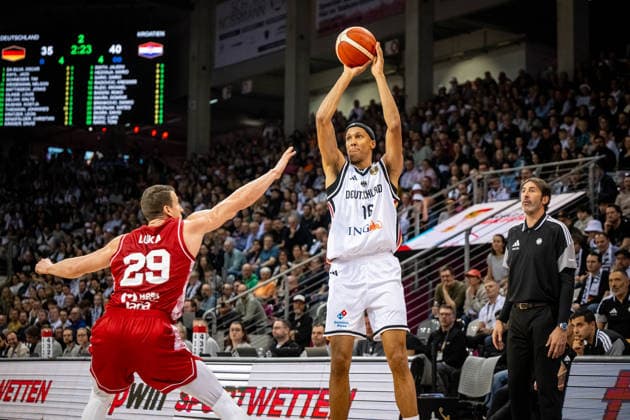 Basketball Bonn 01 03 2026 FIBA Basketball World Cup 2027 European Qualifiers Germany GER Croatia CRO Kay Patrick Bruhnke Germany, No 19