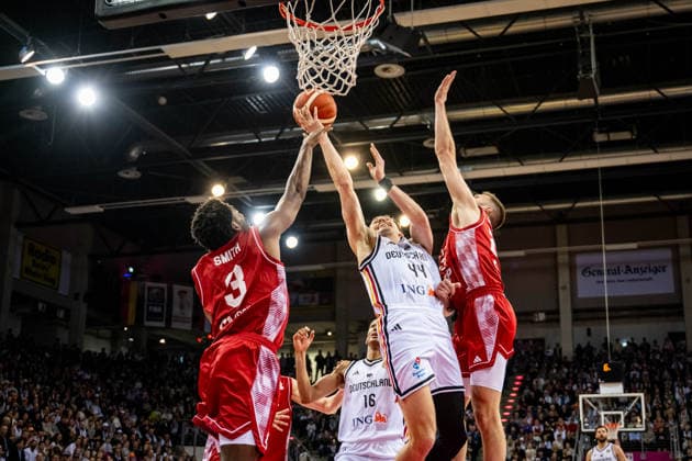 Basketball Bonn 01 03 2026 FIBA Basketball World Cup 2027 European Qualifiers Germany GER Croatia CRO David Krämer Germany, No 44 Kraemer Kramer