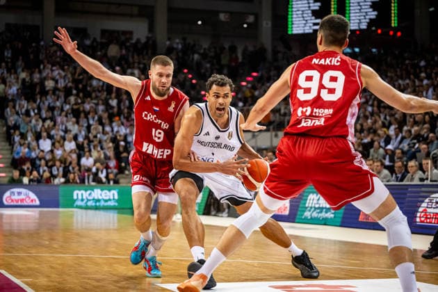 Basketball Bonn 01 03 2026 FIBA Basketball World Cup 2027 European Qualifiers Germany GER Croatia CRO Oscar da Silva Germany, No 01