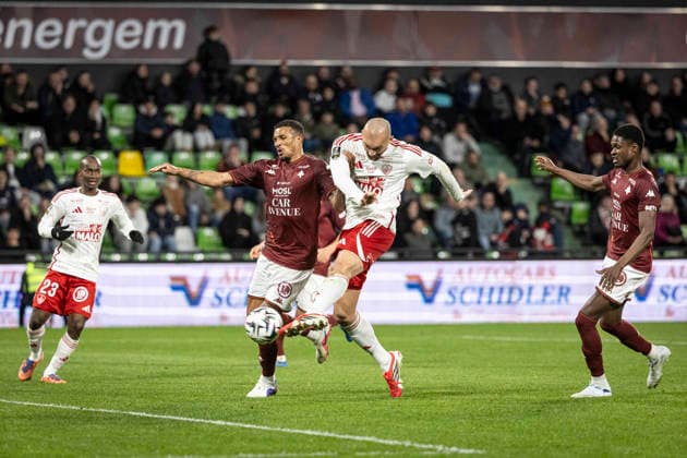 FOOTBALL : Metz vs Stade Brestois - ligue 1 - Metz - 01 03 26 Ludovic Ajorque 19 but  Copyright: xelyxandroxcegarrax