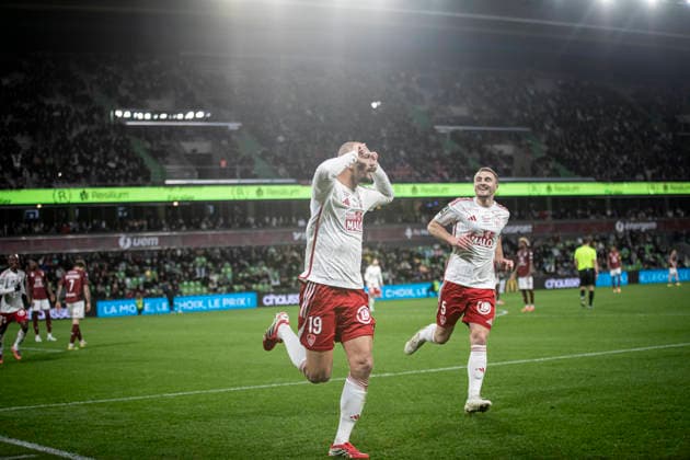 FOOTBALL : Metz vs Stade Brestois - ligue 1 - Metz - 01 03 26 Joie des joueurs de l equipe de Stade Brestois apres le but de Ludovic Ajorque 19  Copyright: xElyxandroxCEGARRAx