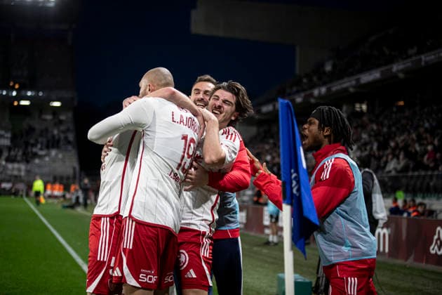 FOOTBALL : Metz vs Stade Brestois - ligue 1 - Metz - 01 03 26 Joie des joueurs de l equipe de Stade Brestois apres le but de Ludovic Ajorque 19  Copyright: xElyxandroxCEGARRAx